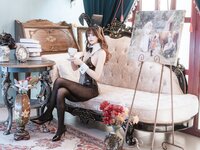 [Cosplay] 鹿八岁 - 豹纹透明兔女郎2.0