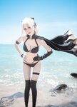 [Cosplay] Ni De Fu Qing 你的负卿 - Okita Souji swimsuit 冲田总司泳装