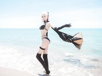 [Cosplay] Ni De Fu Qing 你的负卿 - Okita Souji swimsuit 冲田总司泳装