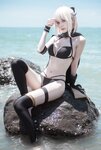 [Cosplay] Ni De Fu Qing 你的负卿 - Okita Souji swimsuit 冲田总司泳装