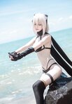 [Cosplay] Ni De Fu Qing 你的负卿 - Okita Souji swimsuit 冲田总司泳装
