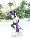 [Cosplay] Alannis 五更百鬼 - Black Cat Swimsuit 黑猫泳装