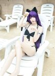 [Cosplay] Alannis 五更百鬼 - Black Cat Swimsuit 黑猫泳装