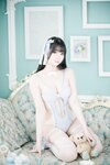 [Cosplay] 霜月shimo - Blue Lingerie
