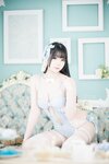 [Cosplay] 霜月shimo - Blue Lingerie