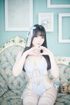 [Cosplay] 霜月shimo - Blue Lingerie