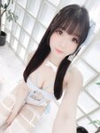 [Cosplay] 霜月shimo - Blue Lingerie
