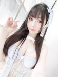 [Cosplay] 霜月shimo - Blue Lingerie