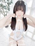 [Cosplay] 霜月shimo - Blue Lingerie