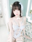 [Cosplay] 霜月shimo - Blue Lingerie