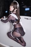 [Cosplay] 轩萧学姐 - 连体丝女仆