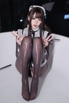 [Cosplay] 轩萧学姐 - 连体丝女仆