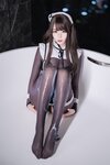[Cosplay] 轩萧学姐 - 连体丝女仆