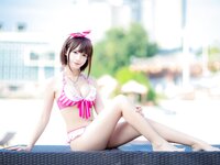 [Cosplay] Eel Feier 鳗鱼霏儿 - Kato Megumi Swimsuit 加藤惠泳装