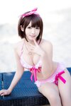 [Cosplay] Eel Feier 鳗鱼霏儿 - Kato Megumi Swimsuit 加藤惠泳装