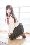 [Cosplay] 白金Saki 半透明水手服