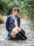 [しずく(原nagisa魔物喵)] - 川で水遊び