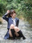 [しずく(原nagisa魔物喵)] - 川で水遊び
