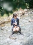 [しずく(原nagisa魔物喵)] - 川で水遊び