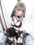 [Cosplay] YiXiaoYangZe 一小央泽 - Black Flower Wedding Set 黑花嫁套