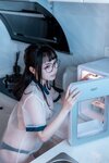 [Cosplay] Qiyuemiaozi 七月喵子 - Yogurt glasses girl 酸奶眼镜娘