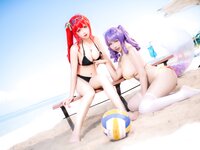 [Cosplay] 隼隼子 & 刺青Poi - 沙滩排球