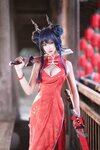 [Cosplay] Sandu 69 三度69 - Tomorrow's Ark Chen Cheongsam 明日方舟陈旗袍