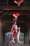 [Cosplay] Sandu 69 三度69 - Tomorrow's Ark Chen Cheongsam 明日方舟陈旗袍