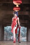 [Cosplay] Sandu 69 三度69 - Tomorrow's Ark Chen Cheongsam 明日方舟陈旗袍