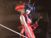 [Cosplay] Sandu 69 三度69 - Tomorrow's Ark Chen Cheongsam 明日方舟陈旗袍