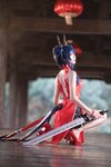 [Cosplay] Sandu 69 三度69 - Tomorrow's Ark Chen Cheongsam 明日方舟陈旗袍