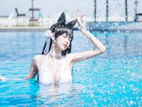 [Cosplay] Ni De Fu Qing 你的负卿 - Atago Swimsuit 爱宕泳装