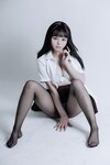 [Cosplay] Qiyuemiaozi 七月喵子 - JK Black Silk jk黑丝