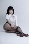 [Cosplay] Qiyuemiaozi 七月喵子 - JK Black Silk jk黑丝
