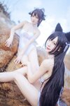 [Cosplay] Bu Dai Mao 不呆猫 & Lishi 抖娘 - Mastiff Beach Swimsuit 獒犬海边泳装
