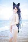 [Cosplay] Bu Dai Mao 不呆猫 & Lishi 抖娘 - Mastiff Beach Swimsuit 獒犬海边泳装