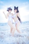 [Cosplay] Bu Dai Mao 不呆猫 & Lishi 抖娘 - Mastiff Beach Swimsuit 獒犬海边泳装