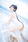 [Cosplay] Bu Dai Mao 不呆猫 & Lishi 抖娘 - Mastiff Beach Swimsuit 獒犬海边泳装