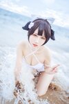 [Cosplay] Bu Dai Mao 不呆猫 & Lishi 抖娘 - Mastiff Beach Swimsuit 獒犬海边泳装