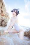 [Cosplay] Bu Dai Mao 不呆猫 & Lishi 抖娘 - Mastiff Beach Swimsuit 獒犬海边泳装
