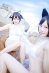 [Cosplay] Bu Dai Mao 不呆猫 & Lishi 抖娘 - Mastiff Beach Swimsuit 獒犬海边泳装