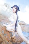 [Cosplay] Bu Dai Mao 不呆猫 & Lishi 抖娘 - Mastiff Beach Swimsuit 獒犬海边泳装