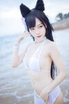 [Cosplay] Bu Dai Mao 不呆猫 & Lishi 抖娘 - Mastiff Beach Swimsuit 獒犬海边泳装