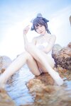 [Cosplay] Bu Dai Mao 不呆猫 & Lishi 抖娘 - Mastiff Beach Swimsuit 獒犬海边泳装
