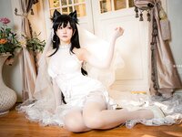 [Cosplay] Coser小姐姐星之迟迟 - 爱宕婚纱