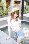 [Cosplay] Nyako 喵子 - Hot Spring + Lace Pajamas 温泉+蕾丝睡衣