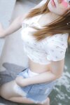 [Cosplay] Nyako 喵子 - Hot Spring + Lace Pajamas 温泉+蕾丝睡衣