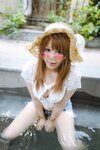 [Cosplay] Nyako 喵子 - Hot Spring + Lace Pajamas 温泉+蕾丝睡衣