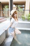 [Cosplay] Nyako 喵子 - Hot Spring + Lace Pajamas 温泉+蕾丝睡衣