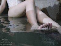 [Cosplay] Nyako 喵子 - Hot Spring + Lace Pajamas 温泉+蕾丝睡衣